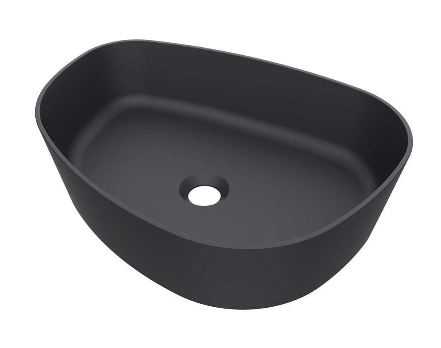 Arcqua Rocker opbouw waskom organisch l/r 50*37 mat antraciet - Tegeleend