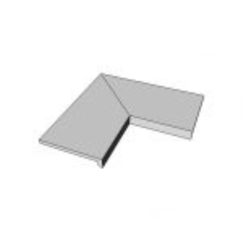 Binnenhoek tegel in facet 5cm, bestaat uit 2 delen, 30x60x2 cm - Tegeleend