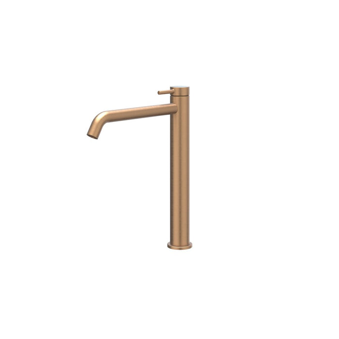 Eenhendel wastafelmengkraan opbouw model Bond Geborsteld mat Koper, coldstart - Tegeleend