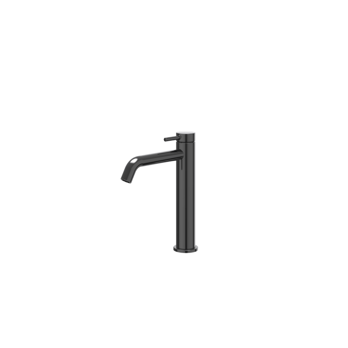 Eenhendel wastafelmengkraan opbouw model Bond Zwart Chroom, coldstart - Tegeleend