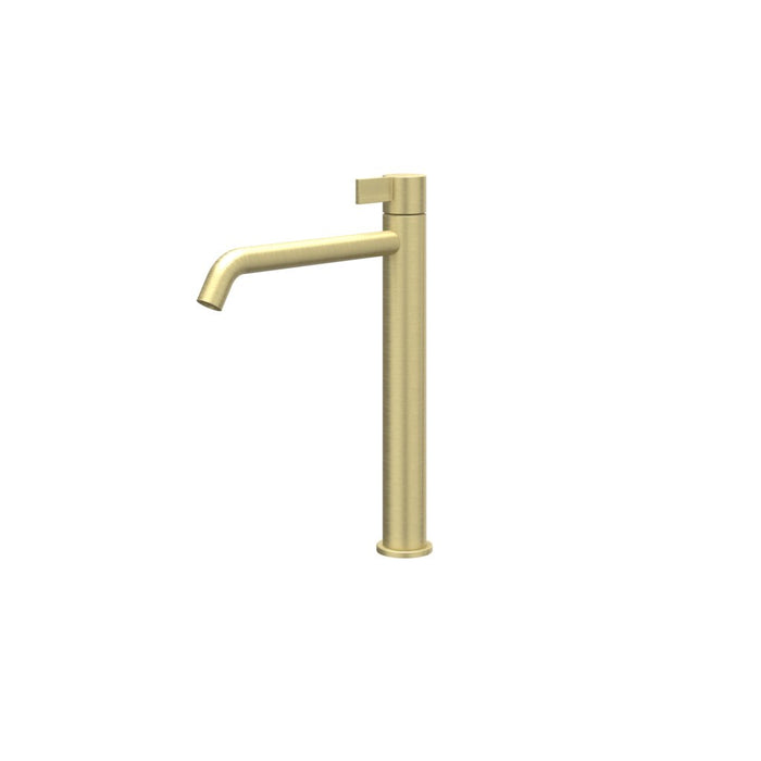 Eenhendel wastafelmengkraan opbouw model Pact Geborsteld Mat goud, coldstart - Tegeleend