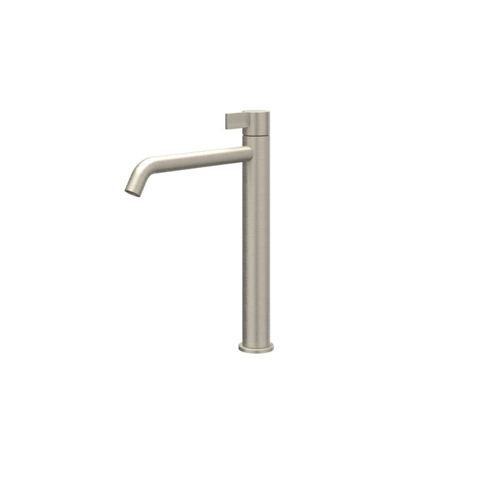 Eenhendel wastafelmengkraan opbouw model Pact Geborsteld nickel, coldstart - Tegeleend