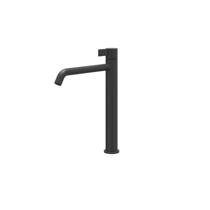 Eenhendel wastafelmengkraan opbouw model Pact Mat zwart, coldstart - Tegeleend