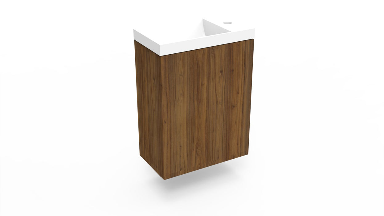 Fonteinkast maddison oak incl. fontein glans wit z/o - Tegeleend