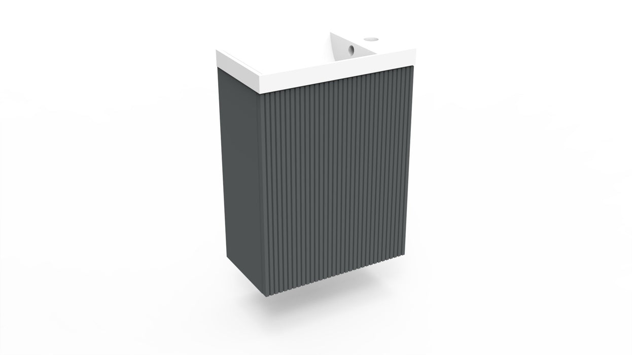 Fonteinkast Ridge cement incl. fontein mat wit m/o - Tegeleend