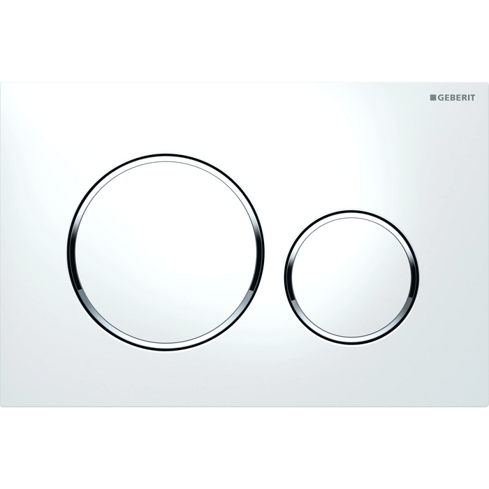 Geberit Bedieningspaneel - Sigma 20 - Glans Wit (met chroom) - Tegeleend