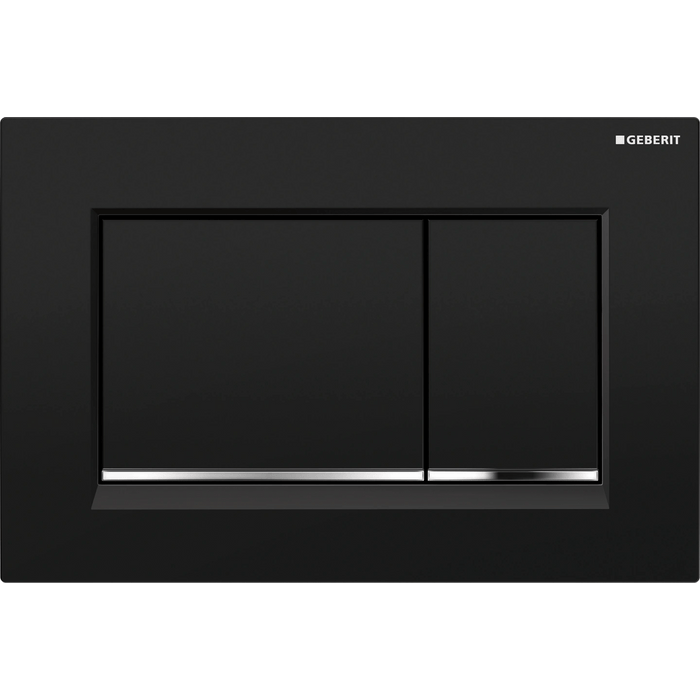 Geberit Bedieningspaneel - Sigma 30 - Glans zwart (met glans verchroomd) - Tegeleend