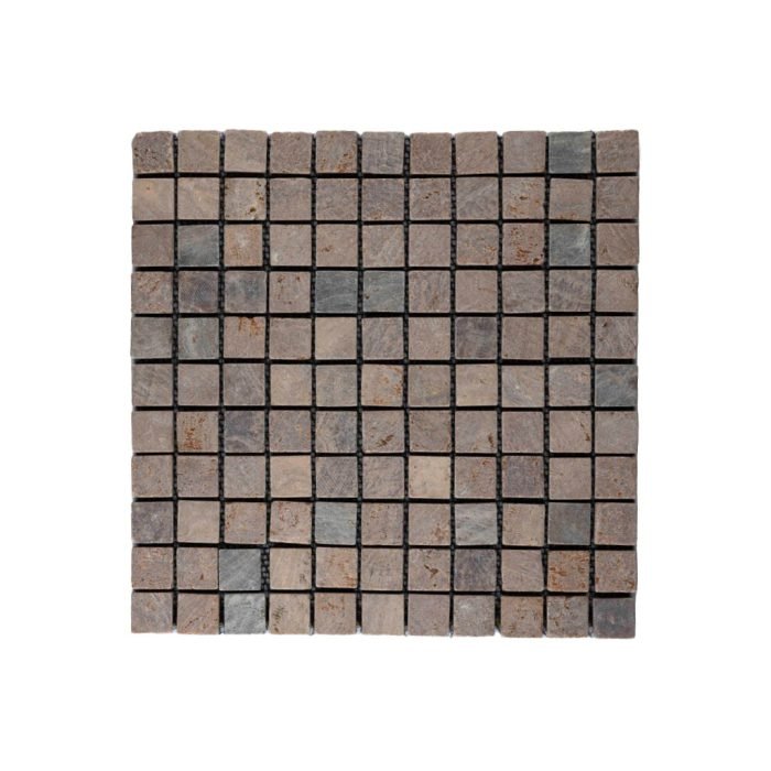 Metric mosaic 2.5 x 2.5 sunset brown 30x30 - Tegeleend