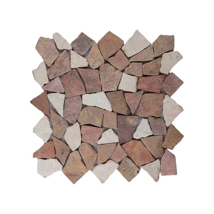 Mosaic Regular mix yucatan brown - cream 30x30 - Tegeleend