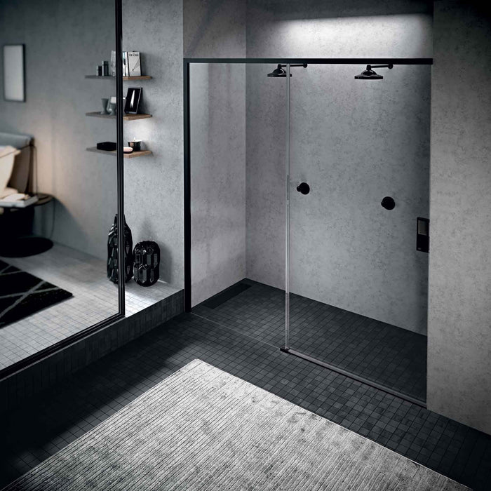 Novellini OPERA 2PH 157 - 160cm Helder glas / Mat wit - Tegeleend