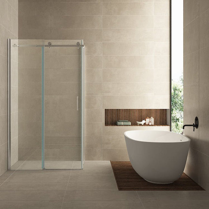 Pared cabine met 1 schuifdeur 1200 x 800 x 2000 x 8 mm nano helder glas/chroom - Tegeleend