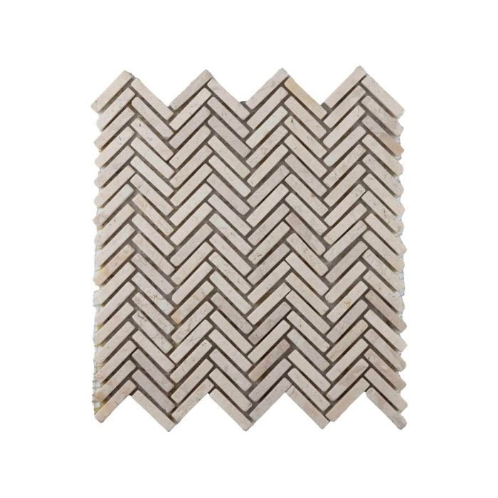Parquet Fishbone 1 x 4.8 cream 30x30 - Tegeleend
