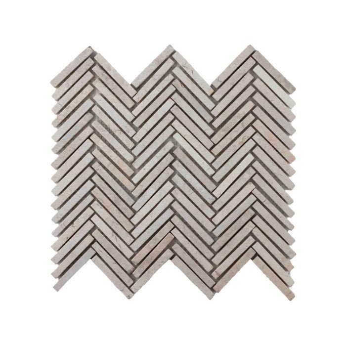 Parquet Fishbone 1 x 7.3 cream 30x30 - Tegeleend