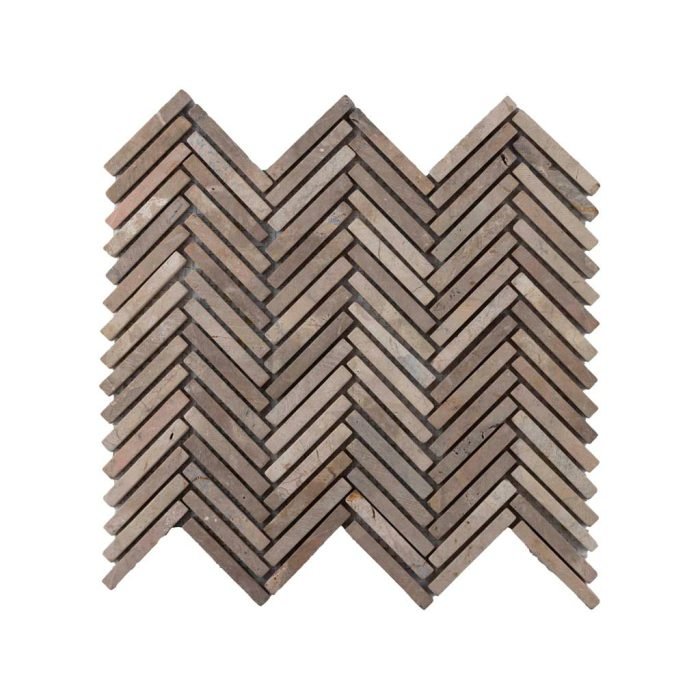 Parquet Fishbone 1 x 7.3 light brown 30x30 - Tegeleend