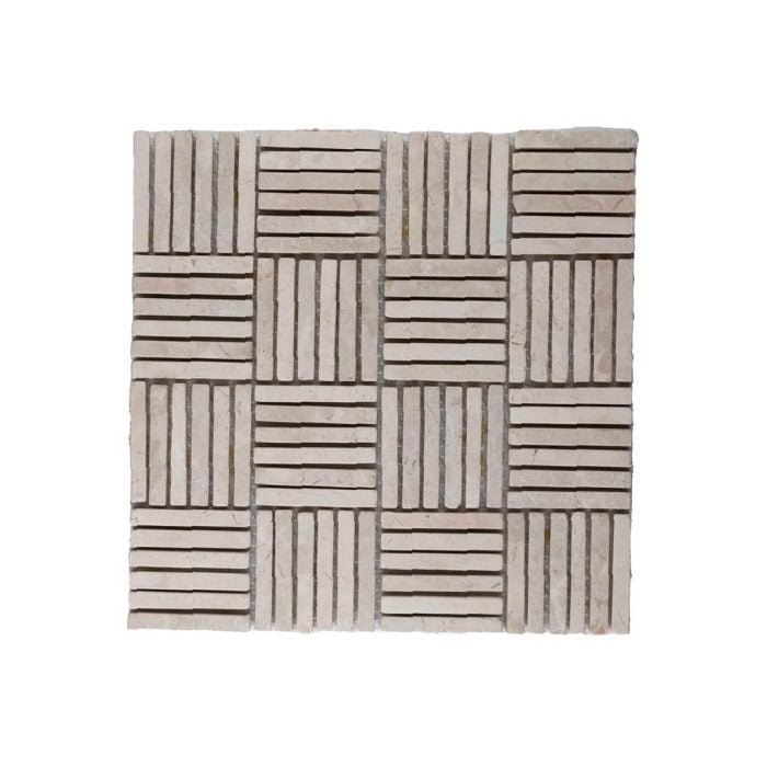 Parquet Split 1 x 7.3 cream 30x30 - Tegeleend