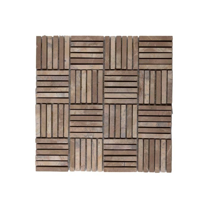 Parquet Split 1 x 7.3 light brown 30x30 - Tegeleend