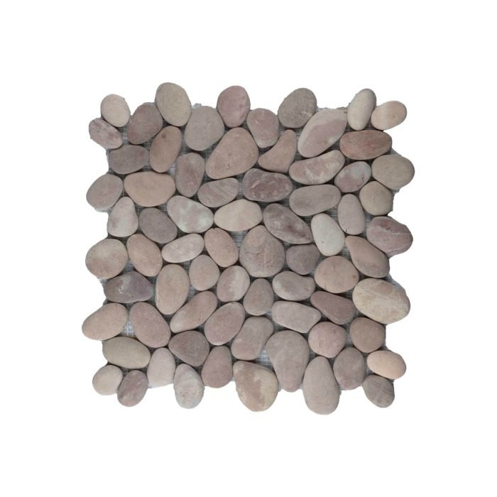 Pebble Regular caramel dark pink 30x30 - Tegeleend