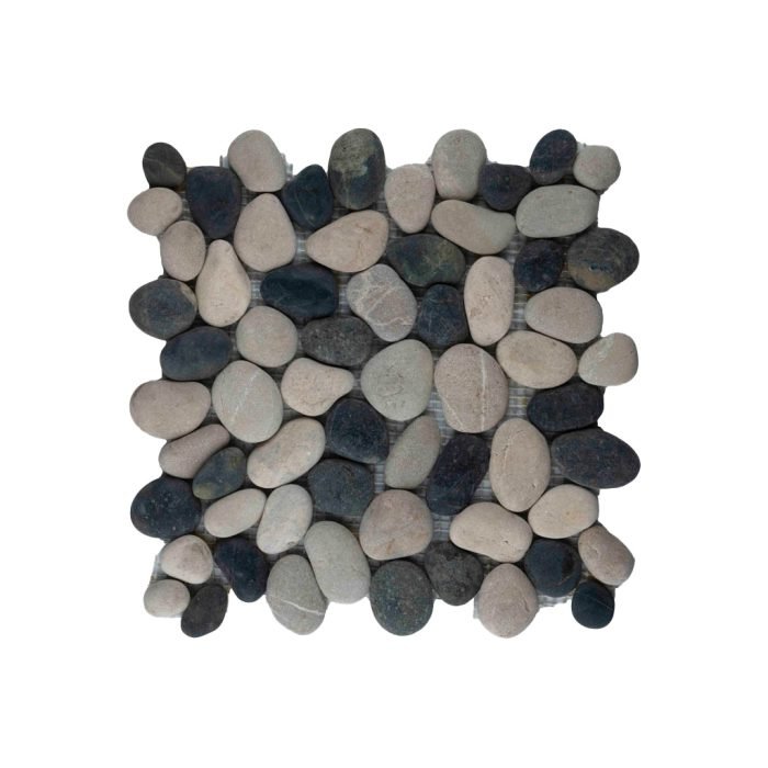 Pebble Regular mix black & brown 30x30 - Tegeleend