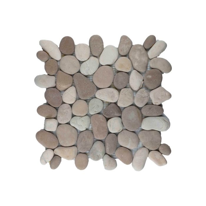 Pebble Regular mix brown & white 30x30 - Tegeleend