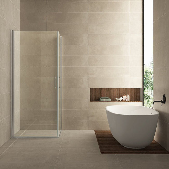 Salone cabine met 2 draaideuren 1000 x 1000 x 2000 x 8 mm nano helder glas/chroom - Tegeleend