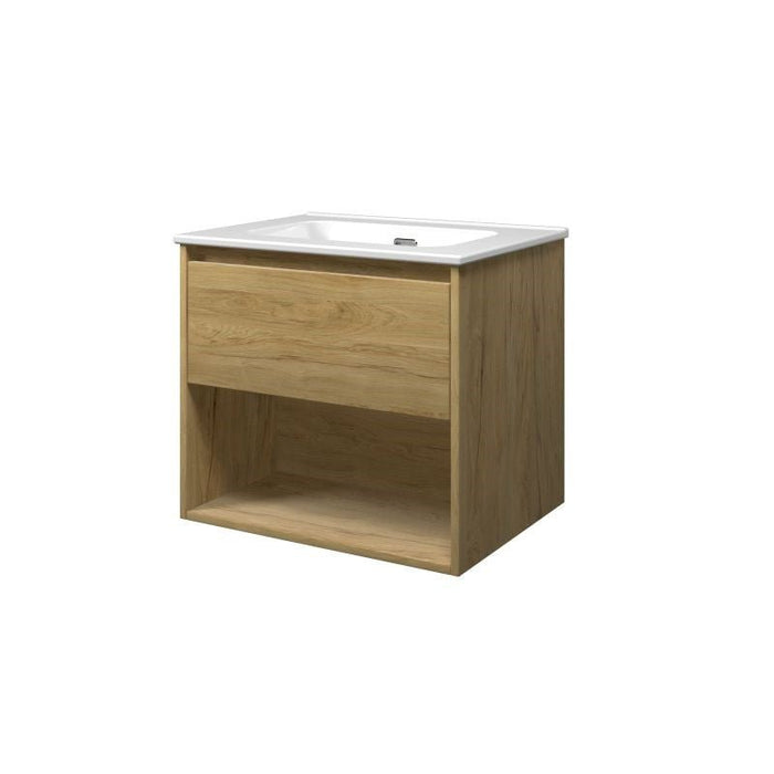 Set porselein Elegant wastafel enkel en onderkast met schap 1200x460x540 - Tegeleend