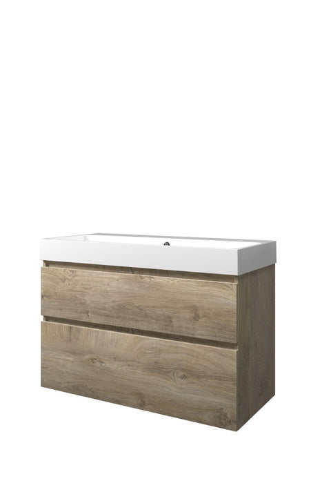 Set porselein Loft wastafel en onderkast a - symmetrisch 1200x460x700 - Tegeleend