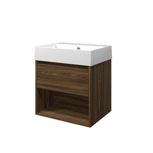 Set porselein Loft wastafel en onderkast met schap 600x460x620 - Tegeleend