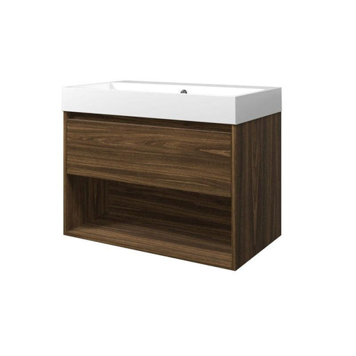 Set porselein Loft wastafel en onderkast met schap 800x460x620 - Tegeleend