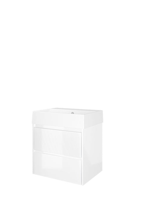 Set porselein Loft wastafel en onderkast symmetrisch 600x460x620 - Tegeleend