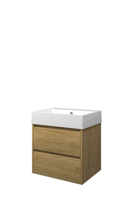 Set porselein Loft wastafel en onderkast symmetrisch 600x460x620 - Tegeleend