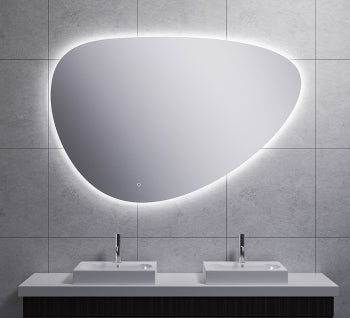 Uovo spiegel ovaal met LED, dimbaar en spiegelverwarming 140 cm - Tegeleend