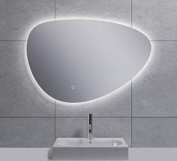 Uovo spiegel ovaal met LED, dimbaar en spiegelverwarming 80 cm - Tegeleend