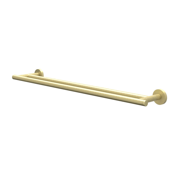 Wandhanddoekrek 60cm dubbel Geborsteld mat goud PVD - Tegeleend