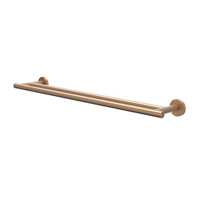 Wandhanddoekrek 60cm dubbel Geborsteld mat koper PVD - Tegeleend