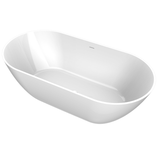 Arcqua Cusco vrijstaand ligbad 165x83x55cm cast marble Mat Wit - Tegeleend