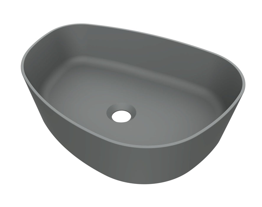 Arcqua Rocker opbouw waskom organisch l/r50*37 mat grijs - Tegeleend