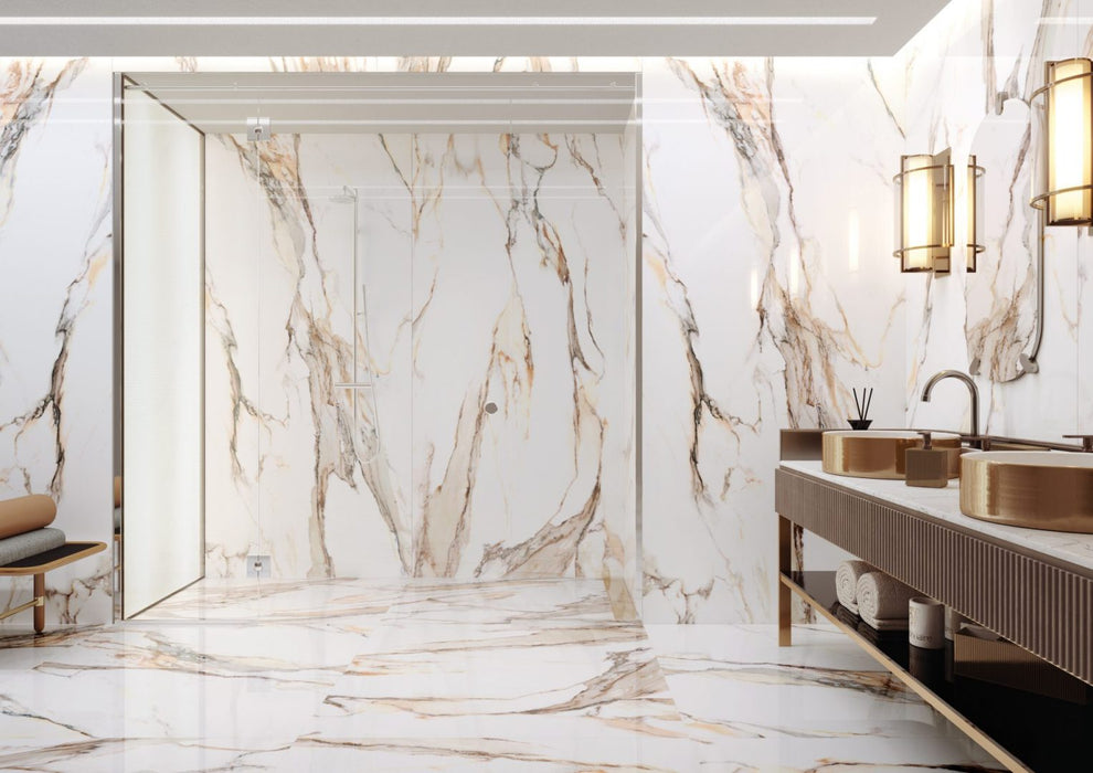 Calacatta gold polished 120x120 | 14,30m2 - Tegeleend