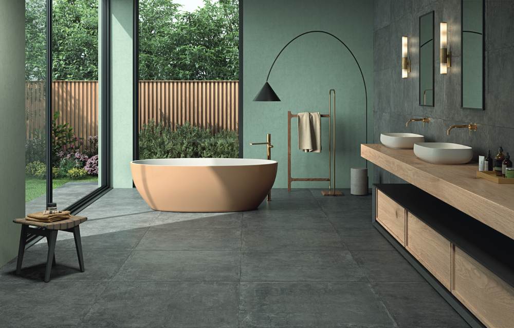 Castelvetro Industrial Nero / Black 30x60 - Tegeleend