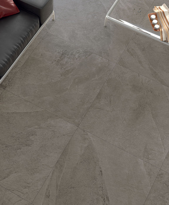 Castelvetro Stone Slate Piombo / Lead 100x100 - Tegeleend