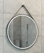 Cinto spiegel rond met band, LED, dimbaar en spiegelverwarming 80 cm mat zwart - Tegeleend