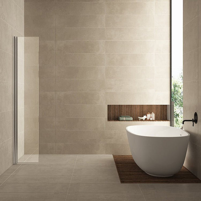 Comfort zijwand draaibaar met muurprofiel 400 x 2000 x 10 mm nano helder glas/chroom - Tegeleend