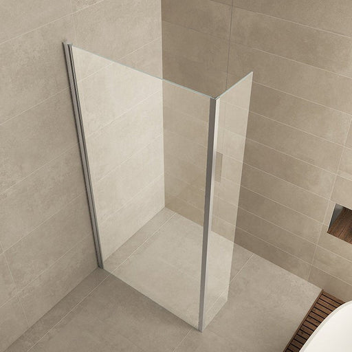 Comfort zijwand met hoekprofiel en 10 mm nano glas