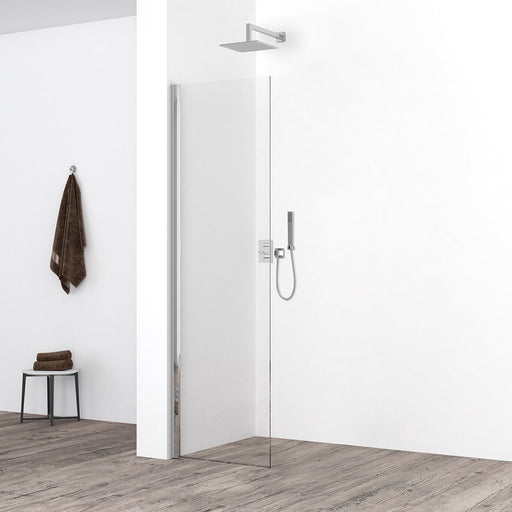 Comfort zijwand met muurprofiel en 10 mm nano glas