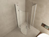 Curf cabine kwartrond met 1 draaideur links 900 x 900 x 2000 x 8 mm helder glas/chroom - Tegeleend