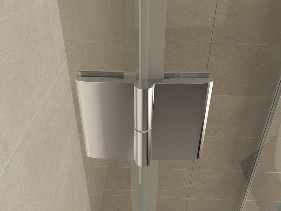 Curf cabine kwartrond met 1 draaideur rechts 900 x 900 x 2000 x 8 mm helder glas/chroom - Tegeleend