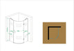 Curf cabine kwartrond met 1 draaideur rechts 900 x 900 x 2000 x 8 mm helder glas/chroom - Tegeleend