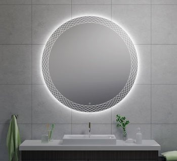 Deco spiegel rond met LED, dimbaar 120 cm - Tegeleend
