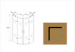 Double cabine kwartrond met 2 draaideuren 1000 x 1000 x 2000 x 8 mm nano helder glas/chroom - Tegeleend