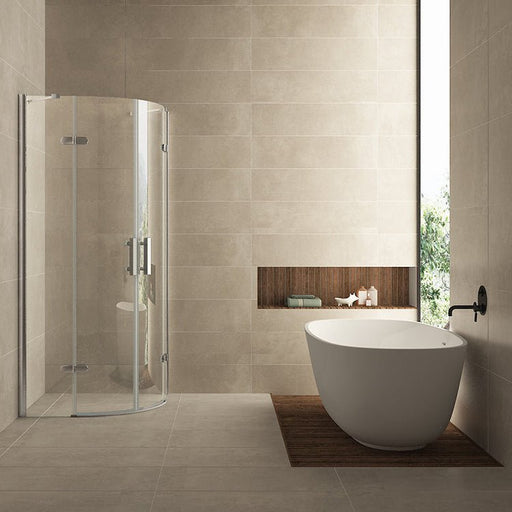 Double cabine kwartrond met 2 draaideuren 900 x 900 x 2000 x 8 mm nano helder glas/chroom - Tegeleend