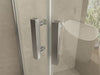 Double cabine kwartrond met 2 draaideuren 900 x 900 x 2000 x 8 mm nano helder glas/chroom - Tegeleend